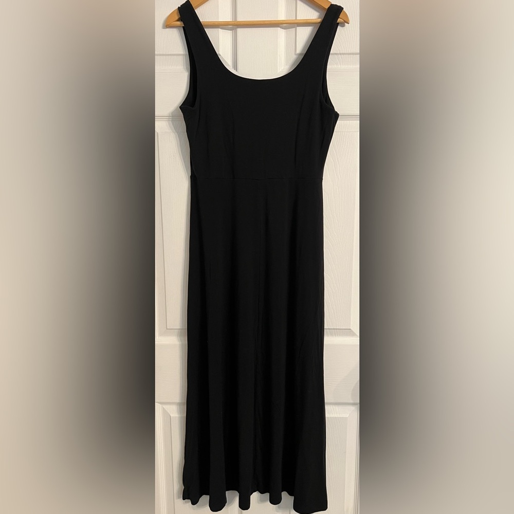 Old Navy Women’s Size Large Black Casual Fit and Flare Maxi Sleeveless Dress - Picture 5 of 7